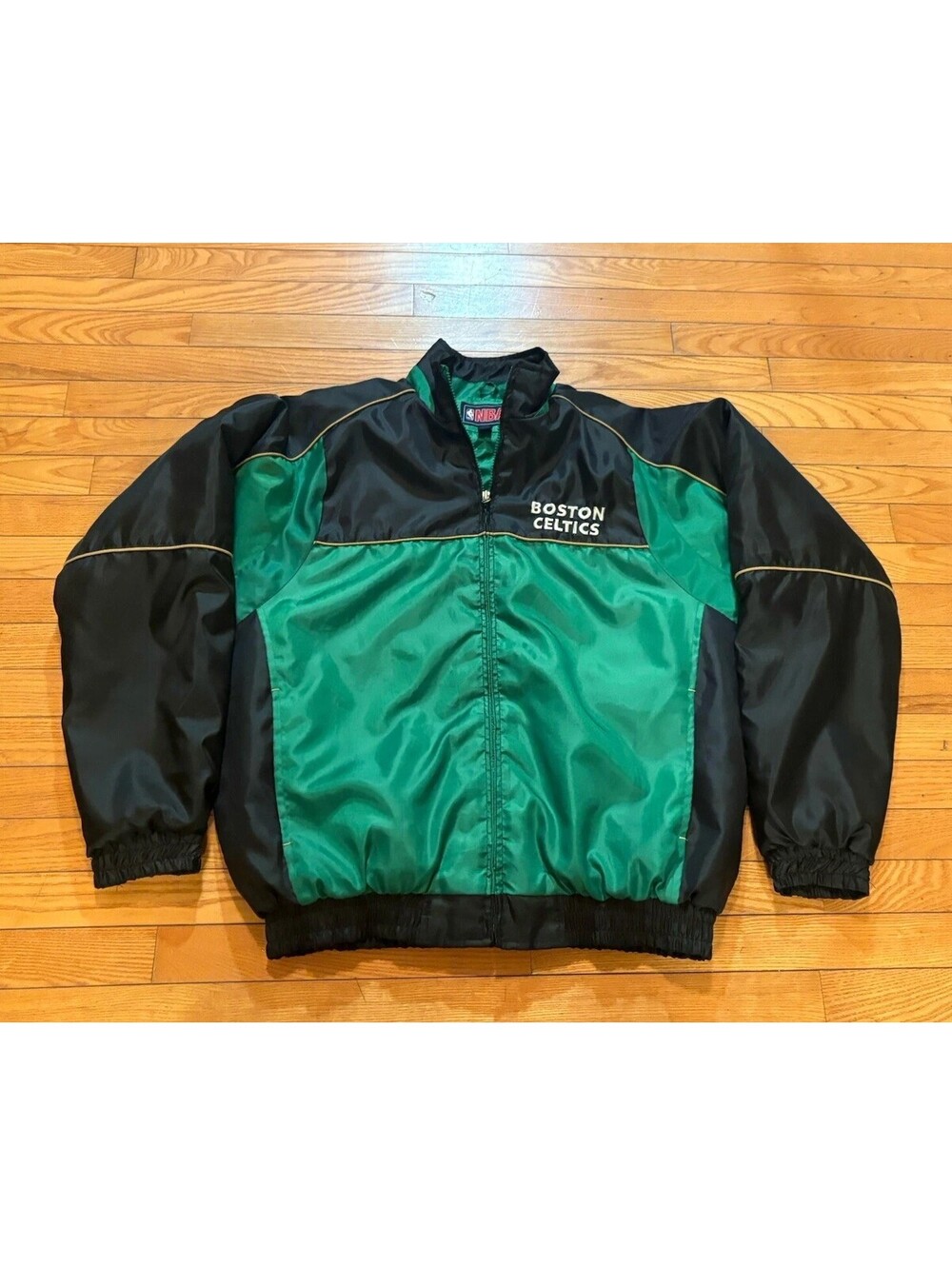 Boston Celtics GII NBA Championship Satin Bomber Jacket 1957-2008 Size M Green